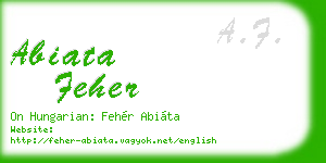 abiata feher business card