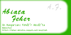 abiata feher business card